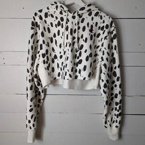 Champion White and Black Spotted Hoodie
